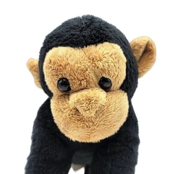2/$15 Wild Republic Monkey Plush Black Brown 11" Sit Realistic Knuckles 2003 K&M - Picture 3 of 10